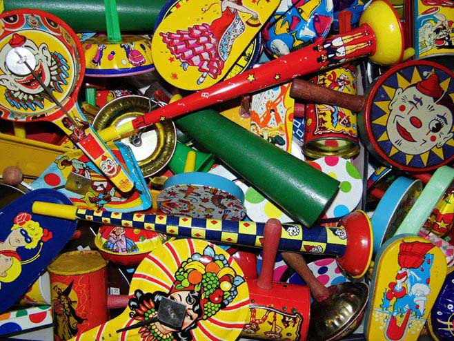 Pile of vintage toys. Pile of vintage toys.