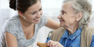 Alert1 Senior and Caregiver Smiling Alert1 Senior and Caregiver Smiling
