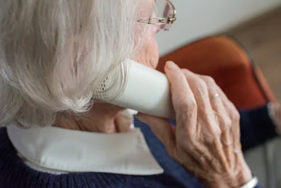 Elderly Woman Talking On The Phone Elderly Woman Talking On The Phone