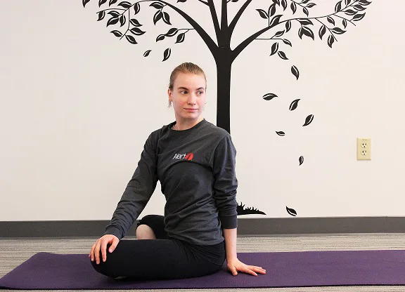 seated twist yoga 