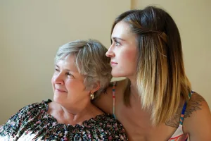 Mother and Daughter Sitting Together Mother and Daughter Sitting Together