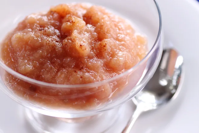 apple sauce close up apple sauce close up