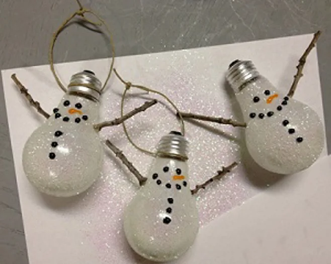 DIY snowman ornaments DIY snowman ornaments