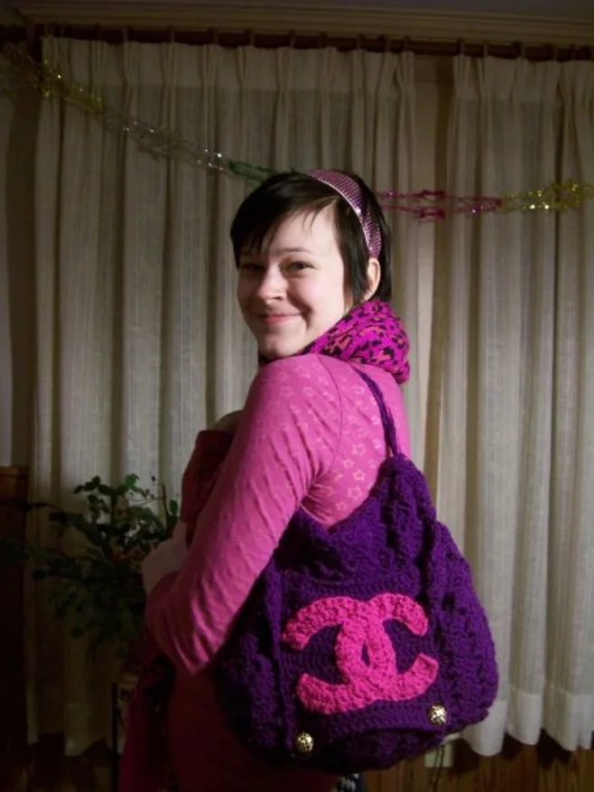 pink and purple crochet purse pink and purple crochet purse