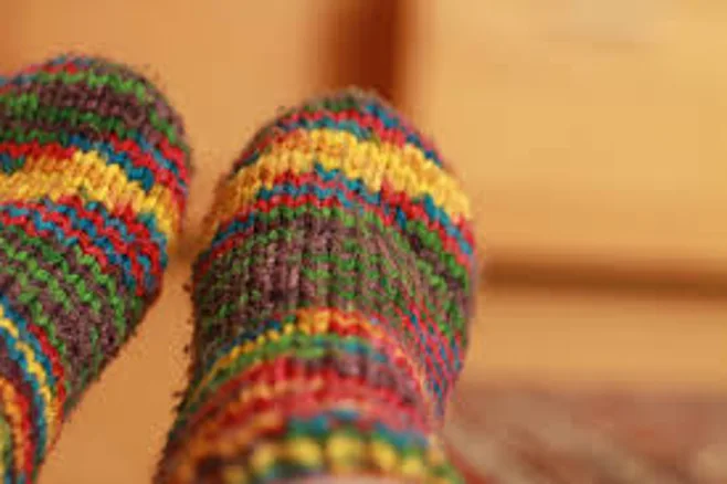multi-color crochet socks multi-color crochet socks