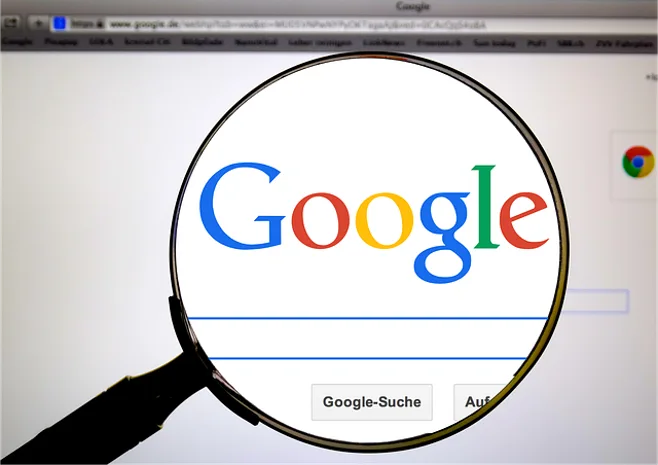 website zoomed with magnifying glass website zoomed with magnifying glass
