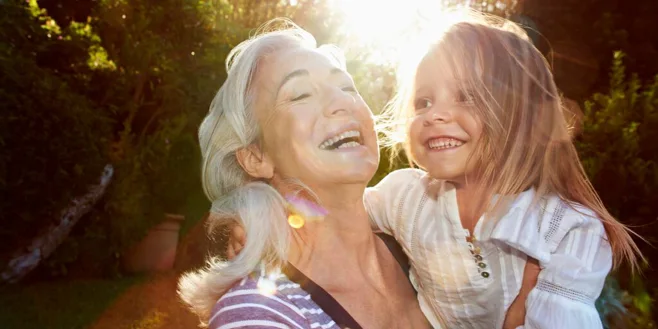happy grandmother and child happy grandmother and child