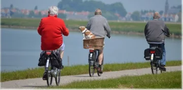 seniors biking seniors biking