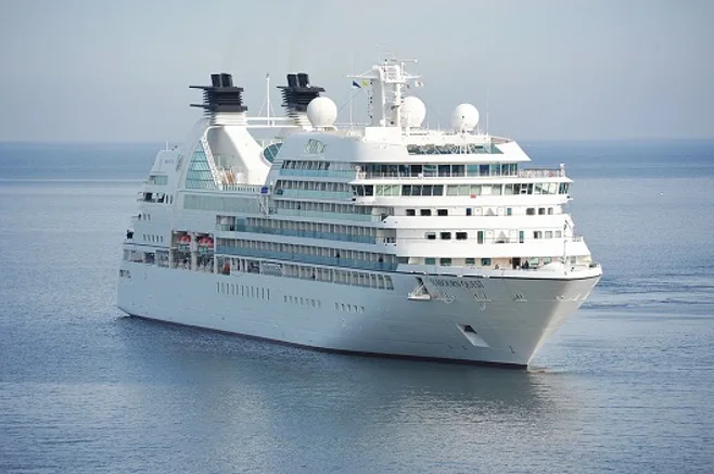 cruise ship sailing in the sea cruise ship sailing in the sea