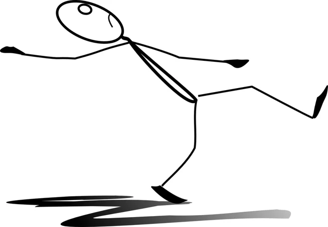 stick man slipping stick man slipping