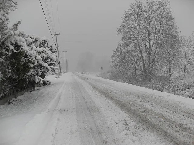 Snowy road Snowy road