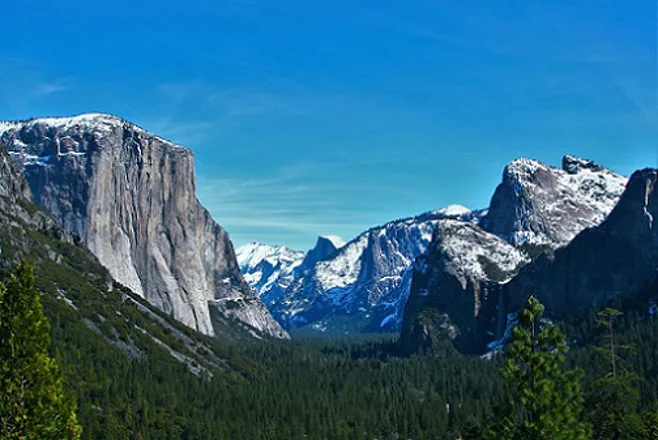 Yosemite covered in snow Yosemite covered in snow